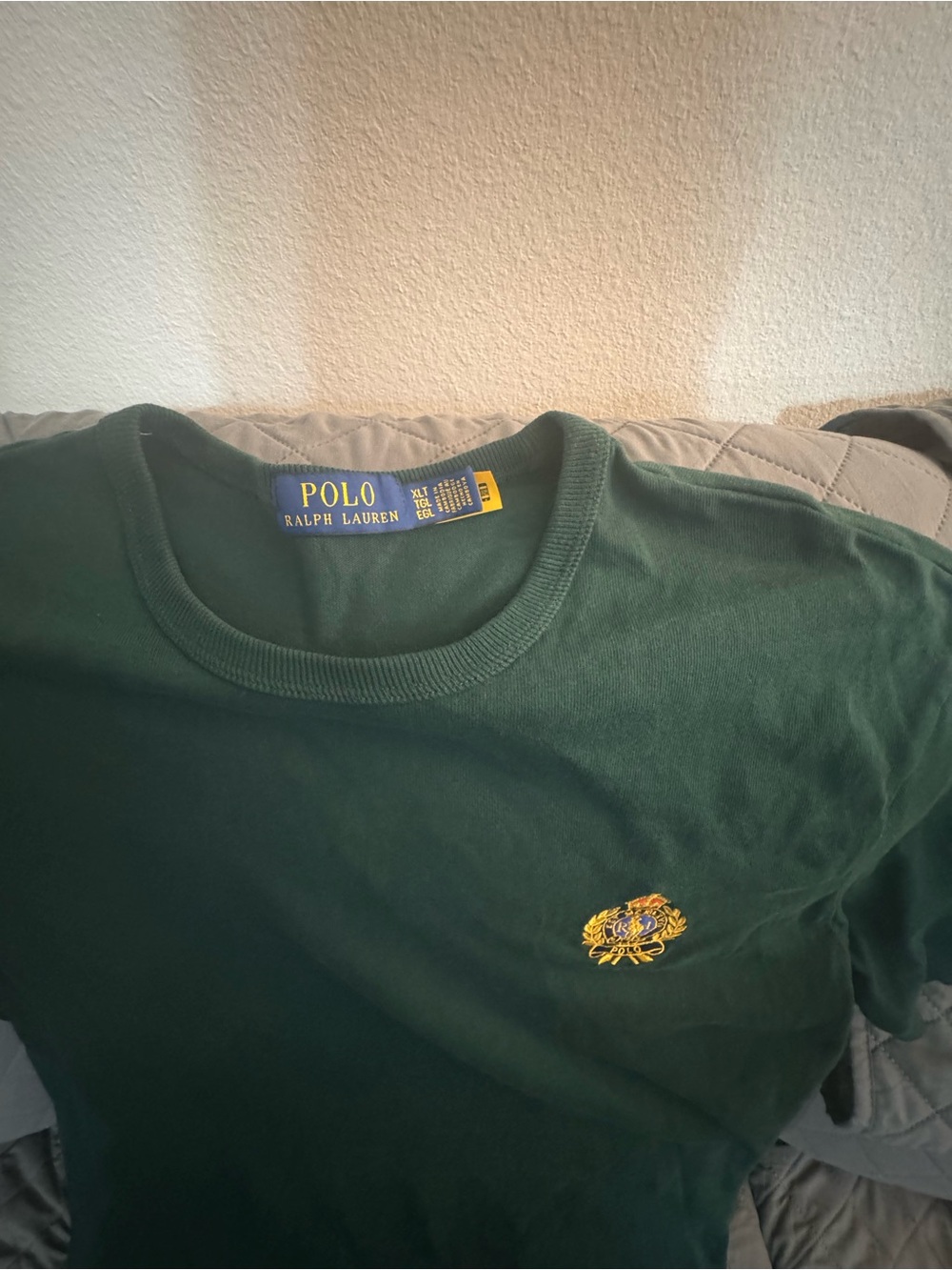 Polo by Ralph Lauren Dark Green Crewneck Tee with Embroidered Crest